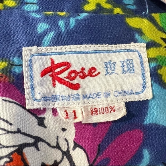 Vintage Rose floral print snap front house dress - Picture 13 of 14